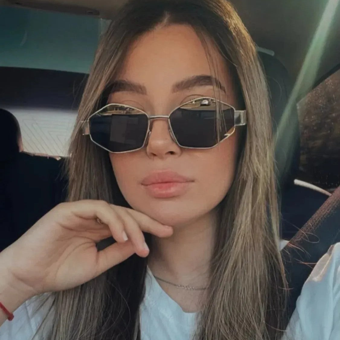 Trendy Hexagon Sunglasses